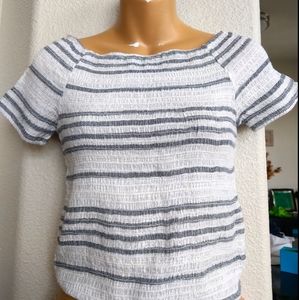 White blue great crop top S